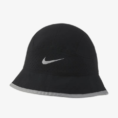 Nike Dri-FIT Perforated Running Bucket Hat - Black / Reflective