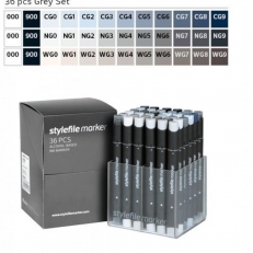 Stylefile Grey Marker Set (36 db)