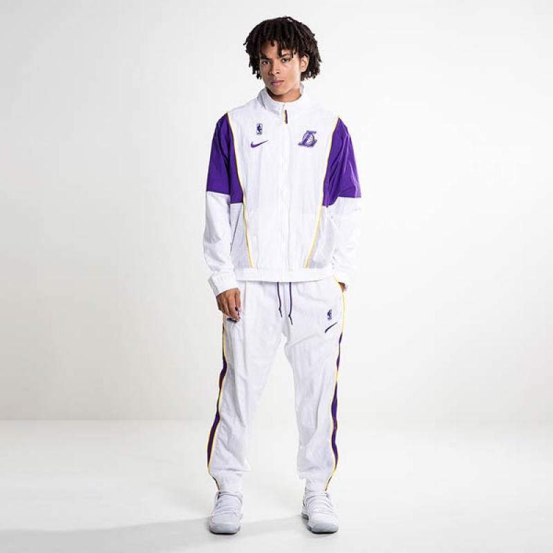 Nike NBA Los Angeles Lakers Courtside Tracksuit - White/ Field Purple