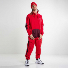 Jordan Jumpman Hybrid Fleece 1/4 Zip Sweatshirt - Gym Red/ Burgundy Crush/ White Jordan Jumpman Hybrid Fleece 1/4 Zip Sweatshirt - Gym Red/ Burgundy Crush/ White