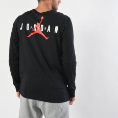 Jordan Sportswear Air Jumpman Logo Long-Sleeve T-Shirt Black/Gym Red