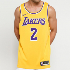 Nike NBA Lonzo Ball Los Angeles Lakers Swingman Jersey Amarillo/Field Purple/White-XXL