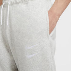 Nike Sportswear Swoosh Fleece Pants - Grey Heather/ White